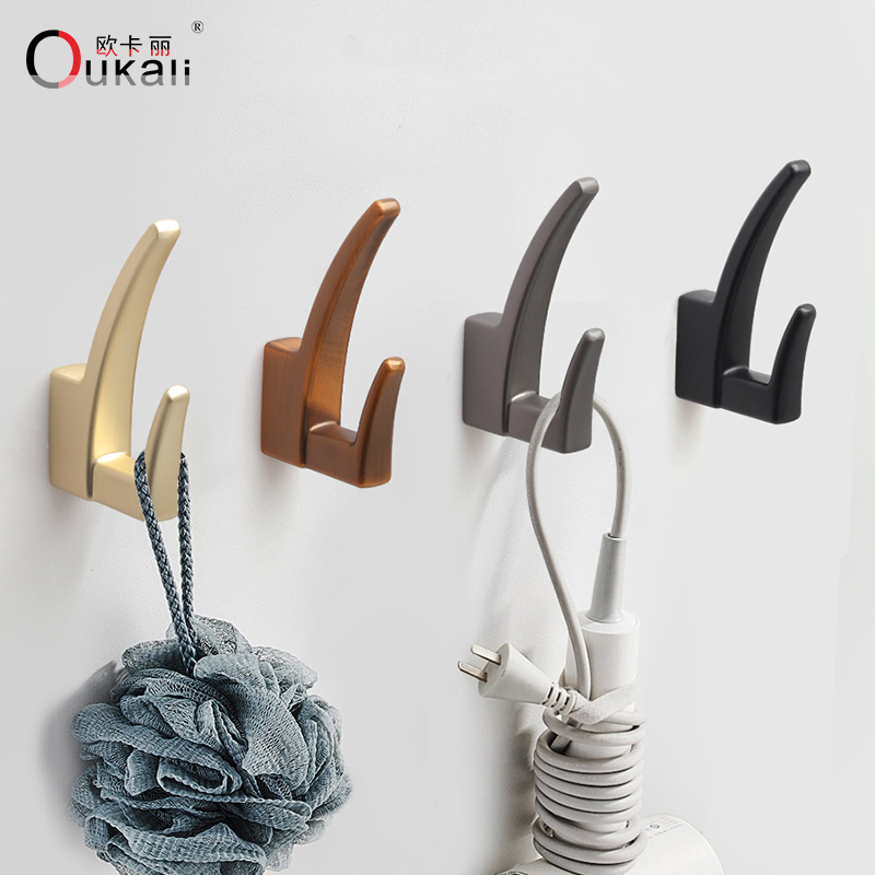 Oukali Zinc alloy metal furniture hardware rack bathroom clothes display towel hook coat hook