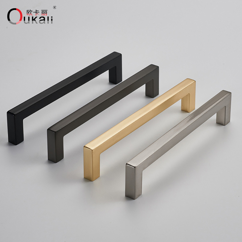 Oukali American Style Zinc 128mm 160mm 192mm Hardware Cabinet Pull Furniture Cupboard Drawer Handle Knobs