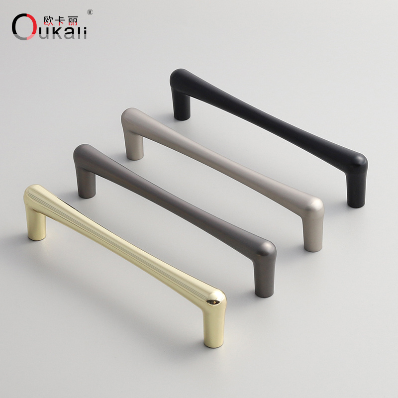 Wenzhou Oukali hardware factory modern gold cabinet accessories cupboard drawer furniture luxury pull handles