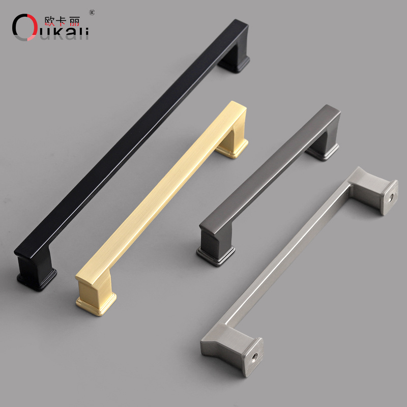 new handle Pulls Modern kitchen Gold furniture cabinet handle, china furniture hardware supplier brushed nickel cabinet handles