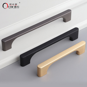 Oukali Modern Kitchen Drawer Accessories Gold Black 96mm 128mm Hardware Brushed Nickel Bedroom Furniture Cabinet Pull Handles