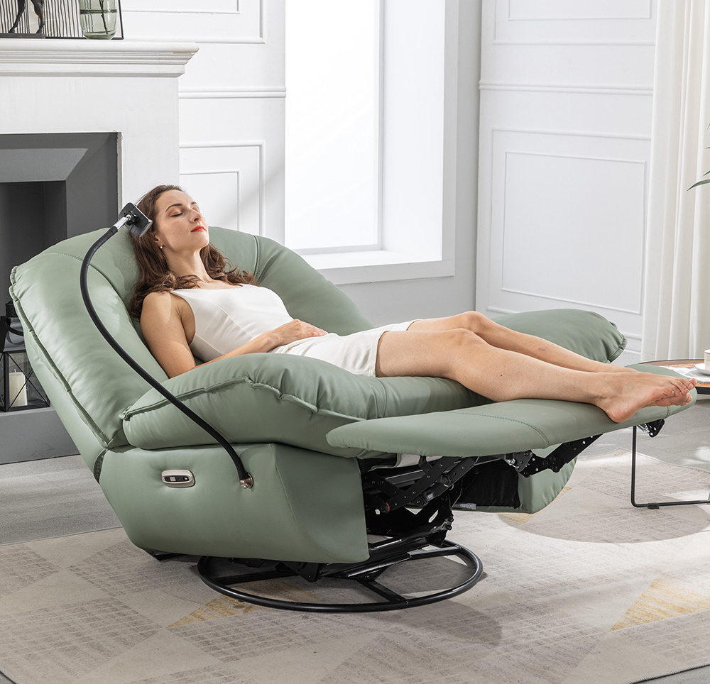 new trend design Big size and tall recliner massage chair with cell phone holder and electronic swivel rocking sofa chair