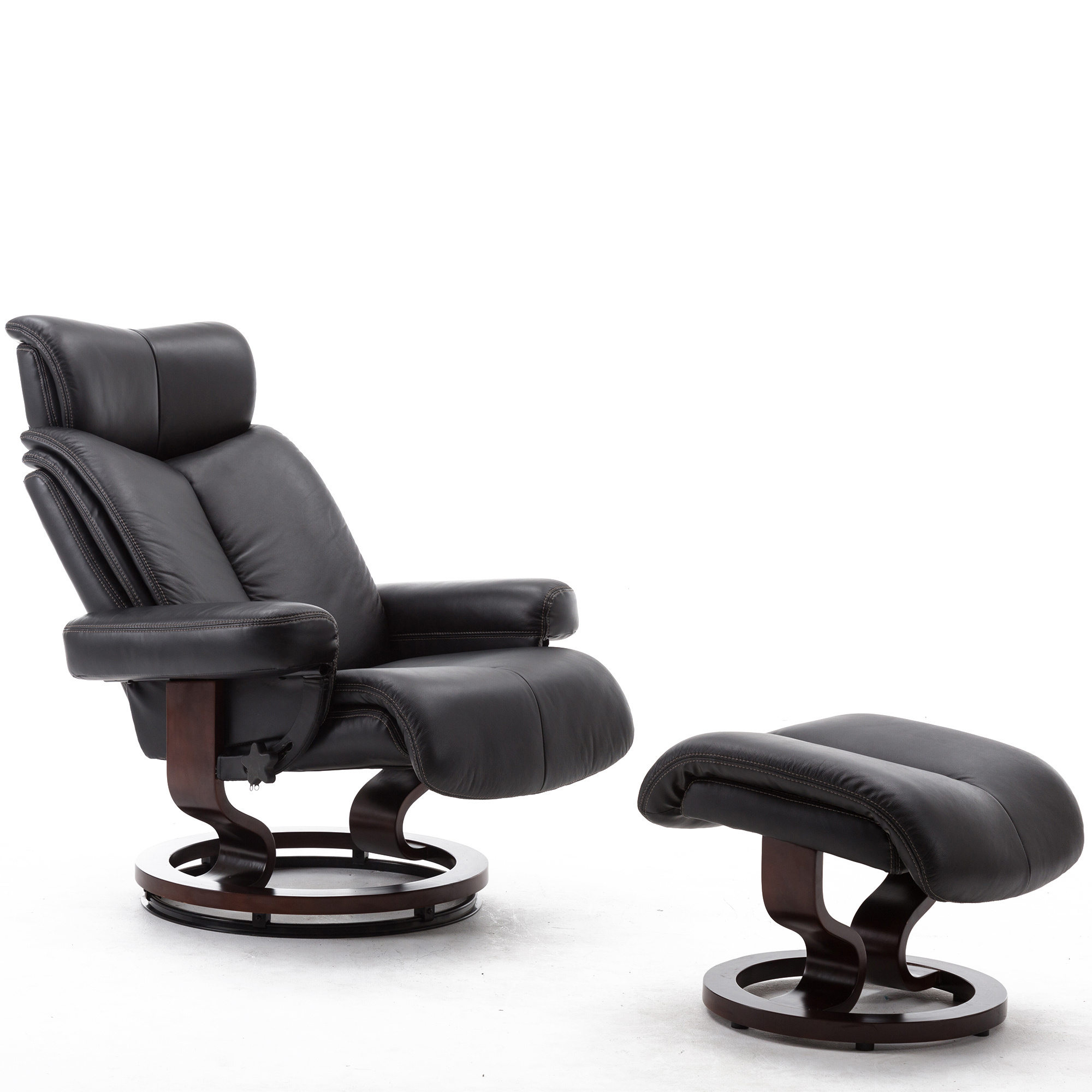 Urban big comfortable Lounge Chair and Ottoman Set swivel recliner chair