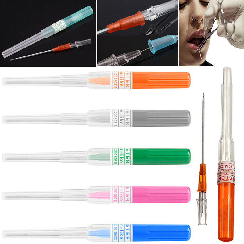 2023 New 50Pcs 20/18/16Gauge I.V. Catheter Needles Kit Piercing Sterilized Body Piercing Tattoo Tools Catheter Piercing Needles