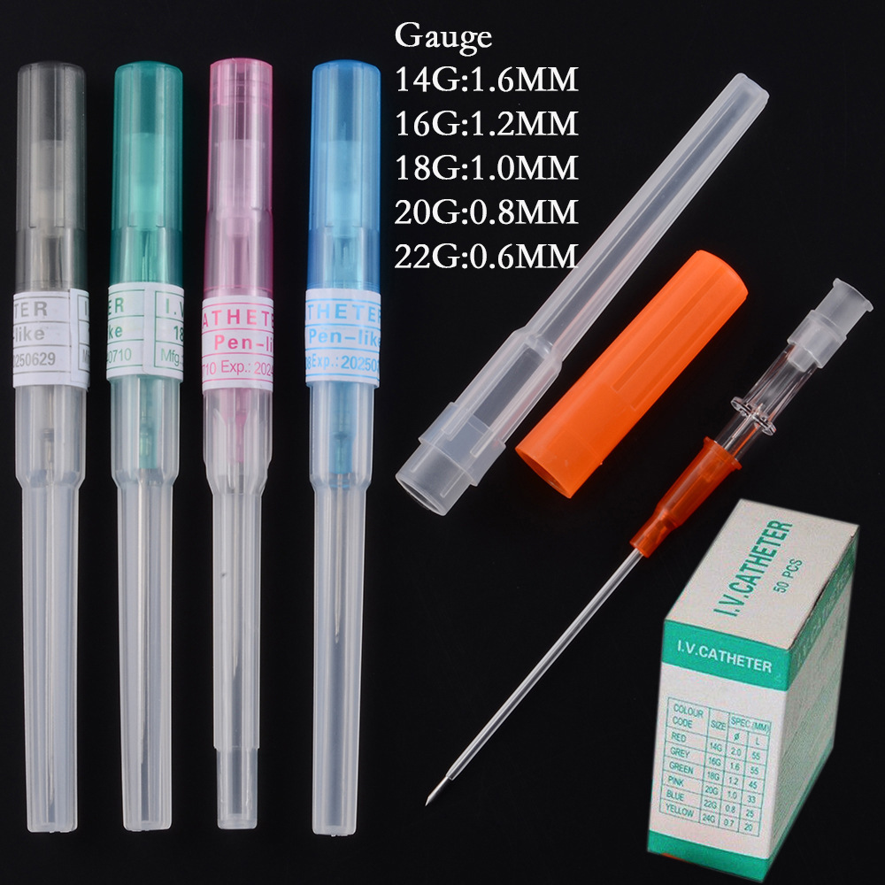 2023 New 50Pcs 20/18/16Gauge I.V. Catheter Needles Kit Piercing Sterilized Body Piercing Tattoo Tools Catheter Piercing Needles