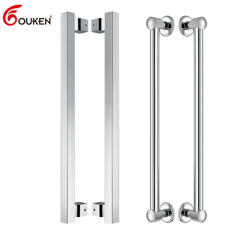 Wholesale black white golden Shower Room Glass Door Single Side Pull Handle Glass Door Back To Back Towel Bar Pull Handle