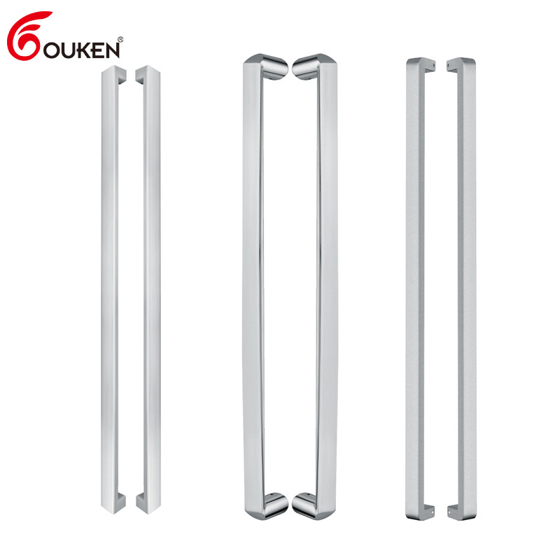 Wholesale black white golden Shower Room Glass Door Single Side Pull Handle Glass Door Back To Back Towel Bar Pull Handle