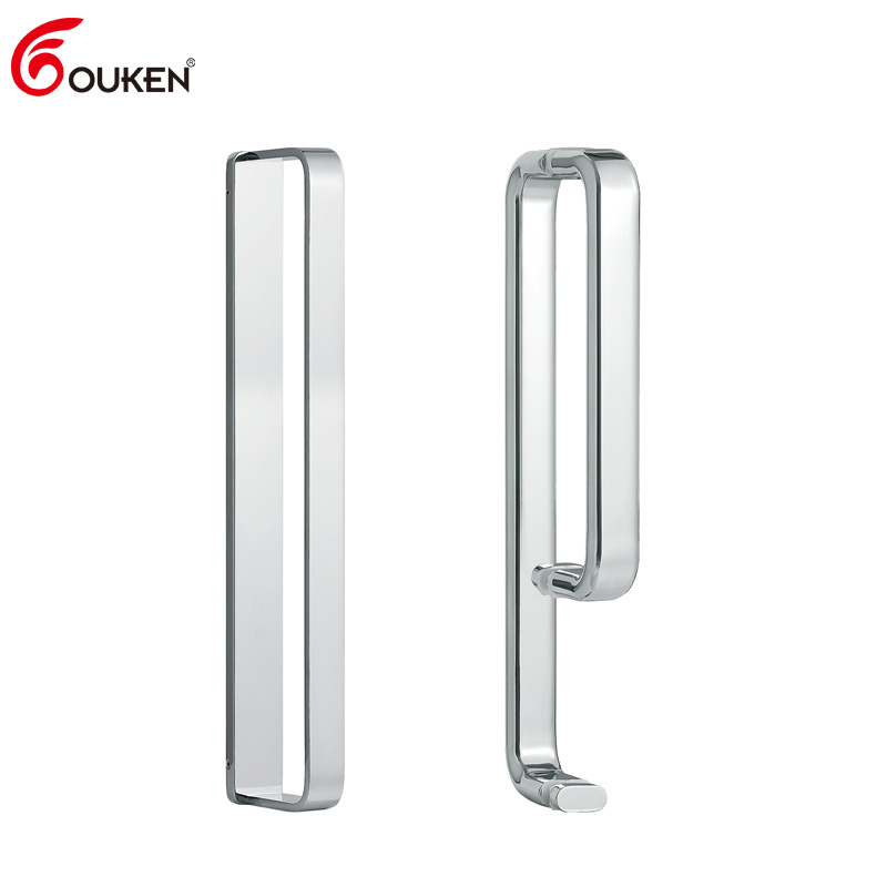 Wholesale black white golden Shower Room Glass Door Single Side Pull Handle Glass Door Back To Back Towel Bar Pull Handle