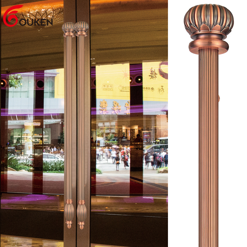 European Decorative Hotel Pull Handle Metal Modern Custom Luxury Front Door Interior golden main Door Handles