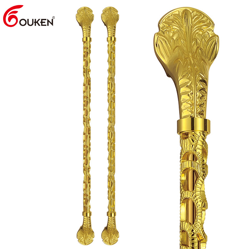 European Decorative Hotel Pull Handle Metal Modern Custom Luxury Front Door Interior golden main Door Handles