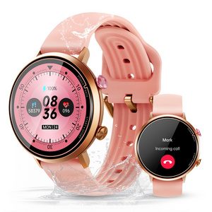 OUKITEL BT60 1.32" AMOLED BT calling sport fitness tracker blood pressure monitor ladies smart watch girls watches