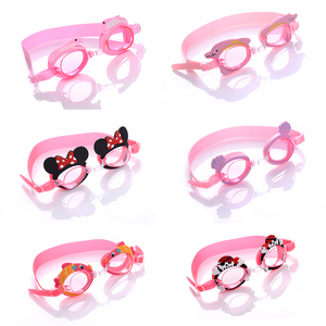 Sports eyewear anti fog youth kids swim eyewear cartoon funny cartoon silicone swimming goggles