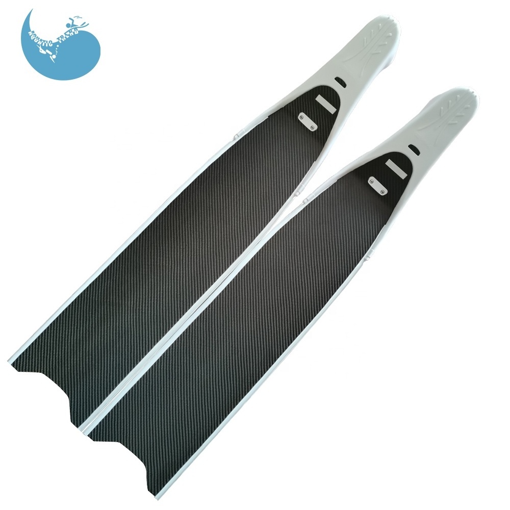 2020 new arrival hot selling custom pure carbon fiber long blade flipper scuba snorkel dive freediving fins