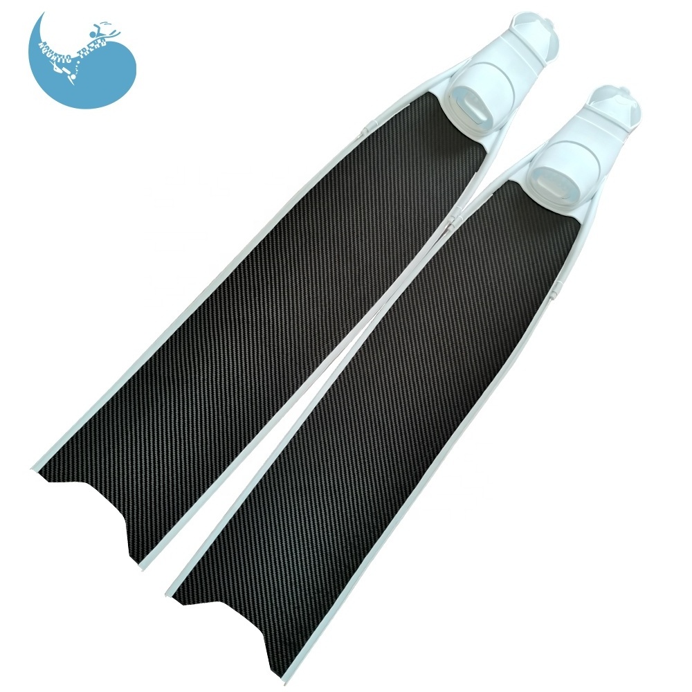 2020 new arrival hot selling custom pure carbon fiber long blade flipper scuba snorkel dive freediving fins