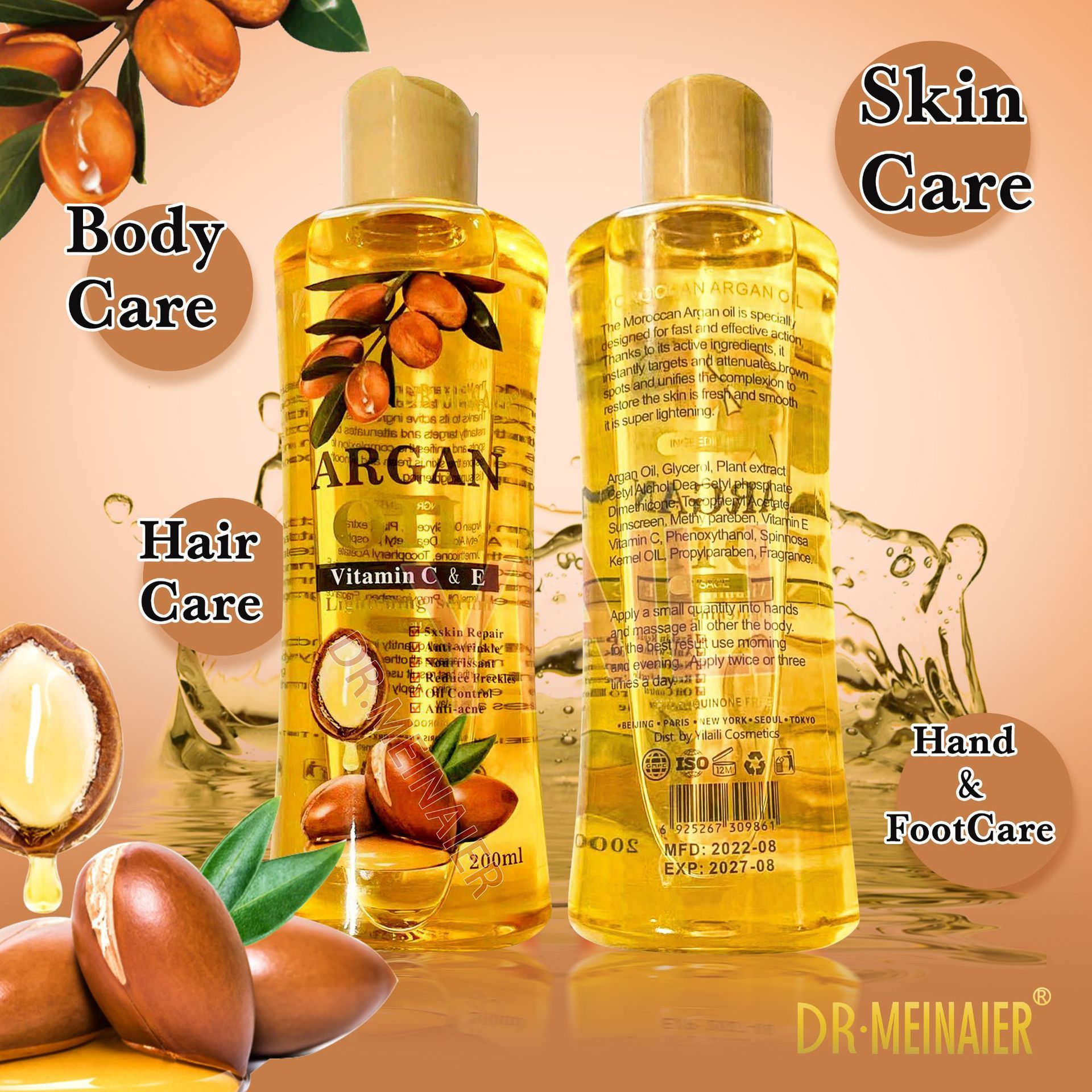 Factory wholesale Moroccan Argan oil facial body moisturizing skin care massage oil smooth hair care vegetable oil