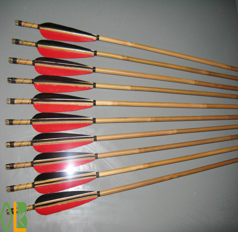 Archery bamboo arrow shafts 33inch traditional hunting arrows for recurve bow outdoor target