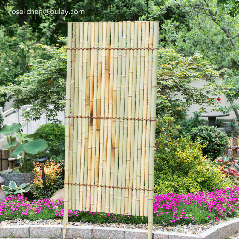 Natural Fence ECO-friendly Bamboo Fence Factory Garden Bamboo Poles Carbonized Size Fence Rolls Garden Bamboo Screen