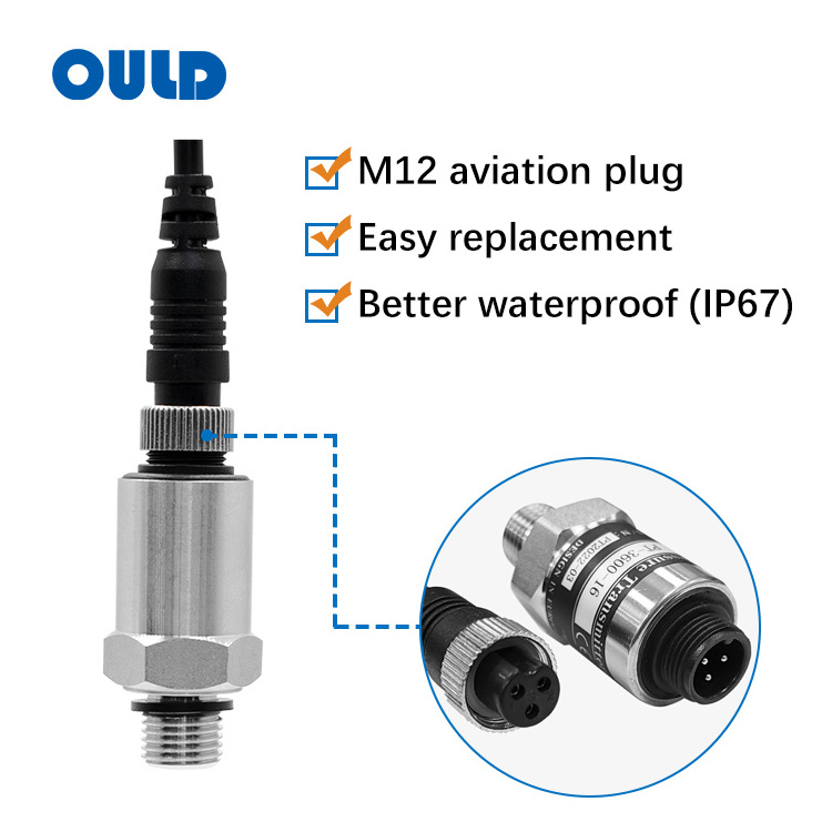 OULD High Quality PT-306 Pressure Transmitter Air Pressure Sensor 4-20ma 0-16bar Gauge Air Gas Pressure Sensor