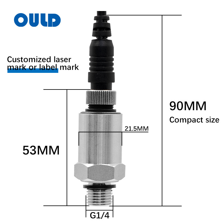 OULD High Quality PT-306 Pressure Transmitter Air Pressure Sensor 4-20ma 0-16bar Gauge Air Gas Pressure Sensor