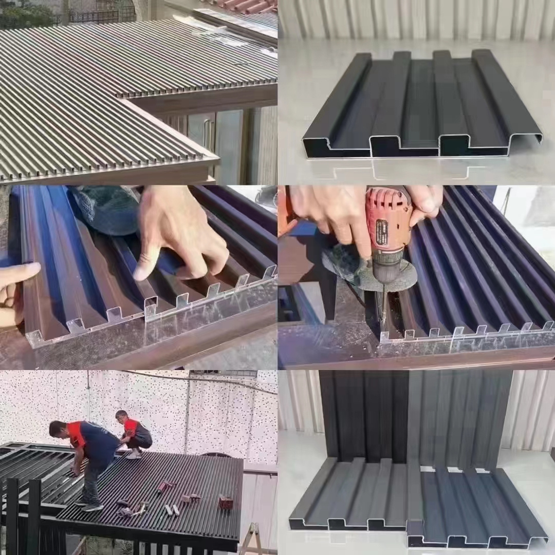 Aluminum alloy Great Wall panel, double-layer insulated aluminum tiles for sunlight roof