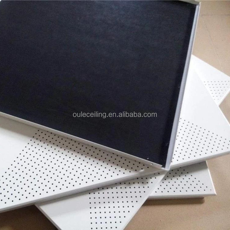 Foshan factory aluminum perforated metal tiles 3d ceiling panels for office/school/supermarket