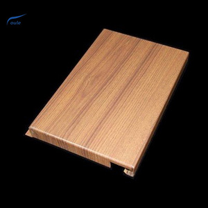 Windproof hook up aluminum ceiling wooden grain metal linear stretch panels Metal Suspended false ceiling tiles for subway