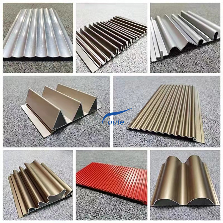 Wood grain metal ceiling decorative aluminum concave and convex Great Wall aluminum square pass board