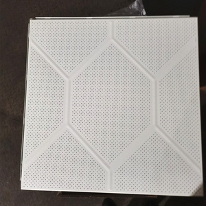 Hexagon Design customized perforated aluminium ceiling suspended ceiling tiles for hotel office building