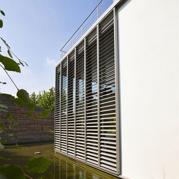 Adjustable custom size fixed aluminium sun louver metal wall louvers for external decoration