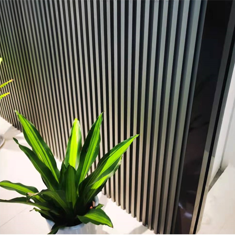 Black Convex wave board aluminum profile corrugated cladding metal curtain wall panels for building decoration