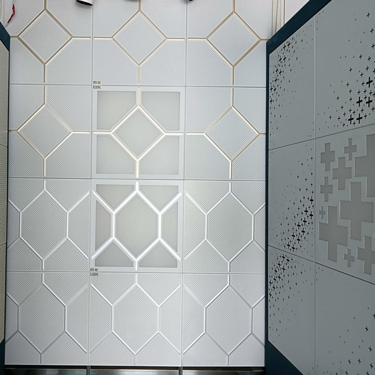 New Hexagon Design Standard Size Drop-in Hotel Alum Ceiling Tiles Ceiling 2x2 Aluminum Ceiling Panel