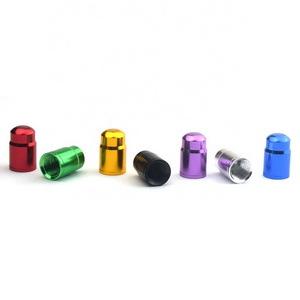 Wholesale Aluminum Alloy Car Tire French Valve Cap 7 Colors Dustproof Bike Tire Valve Caps