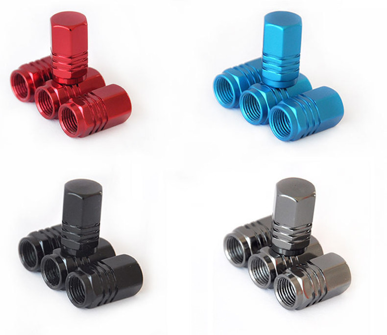 Aluminum Alloy Car Wheel Tire Valve Caps Dustproof And Waterproof  For Car Tire Valve Stem Cap