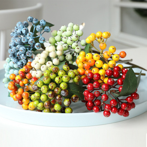 A-1280 Colorful 30cm Mini Artificial  Christmas Red Berries Branch