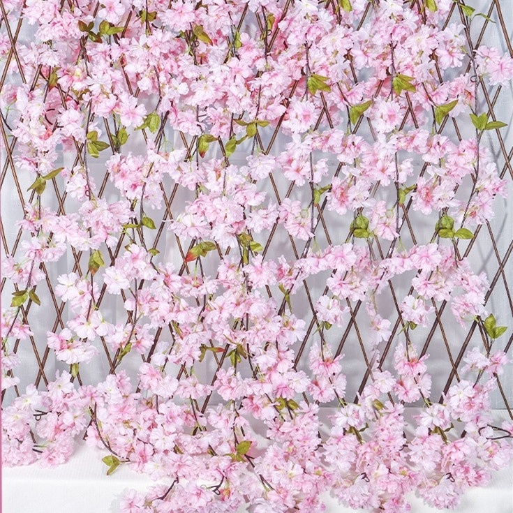 A-1139 In Stock Arch Decoration Cherry Blossom Cane Vine Wall Hanging For Sale