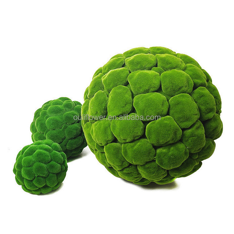 K-0227 Multiple Sizes Moss Ball Home Decoration Simulation Artificial Moss Ball