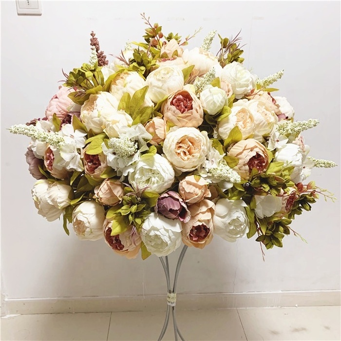 F-1706 Oem Centerpieces Wedding Table Peony Artificial Flower Balls