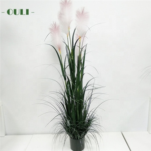 K-3018 High Quality Artificial Ornamental Plant Plastic Artificial Onion Grass Reed Grass For Indoor Decoration