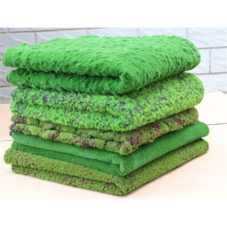 K-3125 High Density 100x100x3cm Green Grass Artificial Moss Carpet Roll For Wedding Wall Decoration