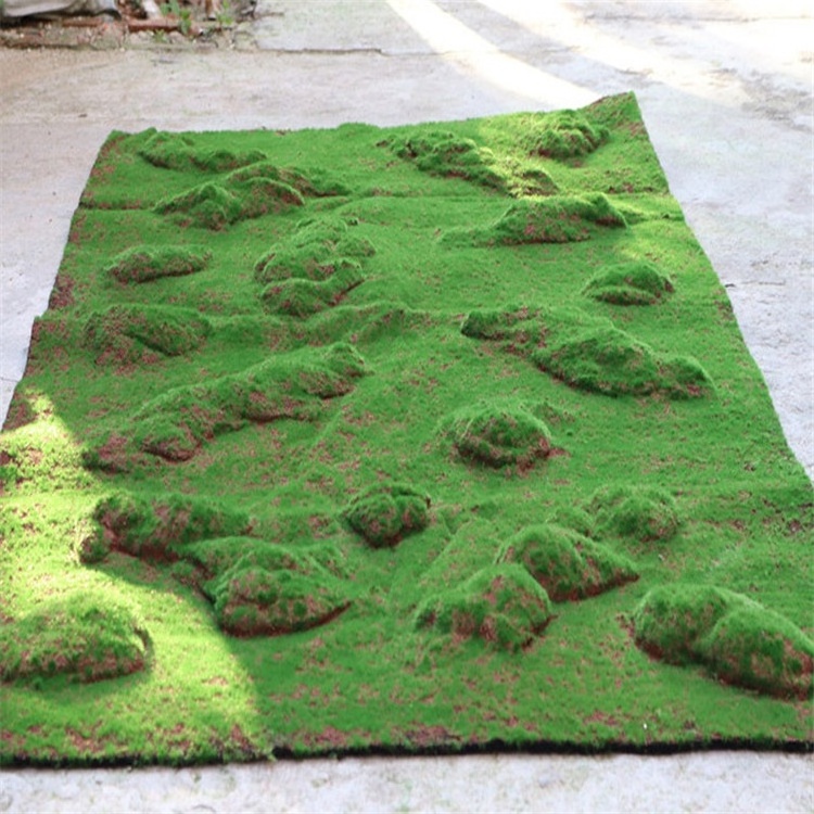 K-3125 High Density 100x100x3cm Green Grass Artificial Moss Carpet Roll For Wedding Wall Decoration