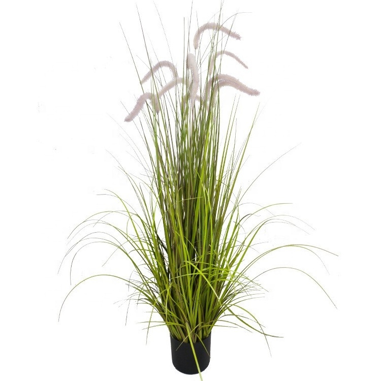 V-3272 Plastic Indoor Decoration Green Pampas Setaria Viridis Onion Artificial Reed Grass For Home And Hotel