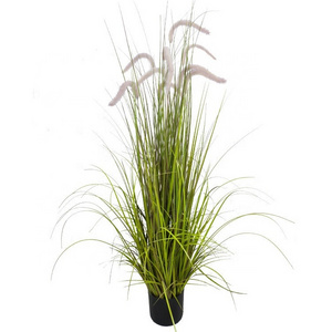 V-3272 Plastic Indoor Decoration Green Pampas Setaria Viridis Onion Artificial Reed Grass For Home And Hotel