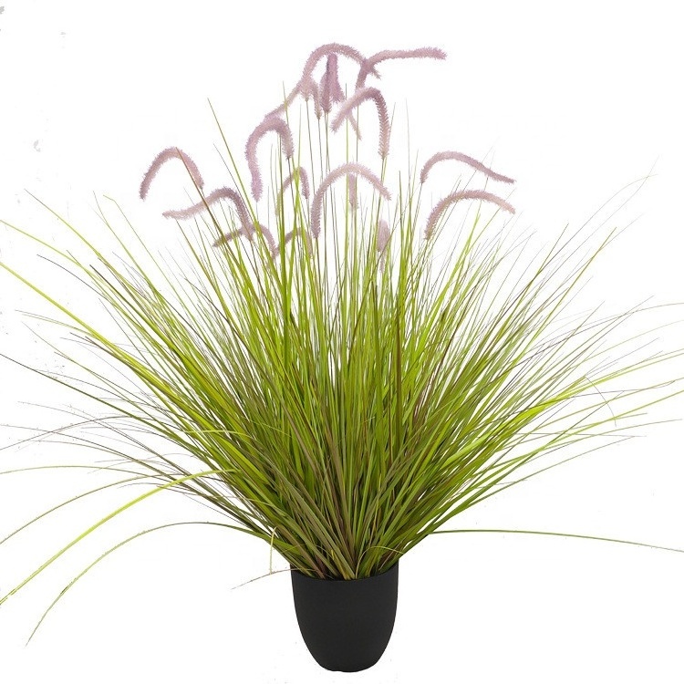 V-3272 Plastic Indoor Decoration Green Pampas Setaria Viridis Onion Artificial Reed Grass For Home And Hotel