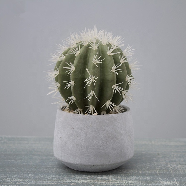 A-3054 Mini Artificial Tropical Desert Barrel Cactus Craft For Indoor Decoration