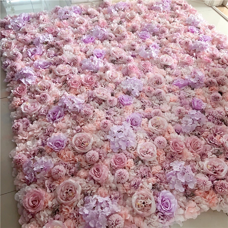 F-1606 40*60cm artificial wall flower backdrop panel for white rose decoration