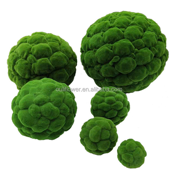 K-0227 Multiple Sizes Moss Ball Home Decoration Simulation Artificial Moss Ball