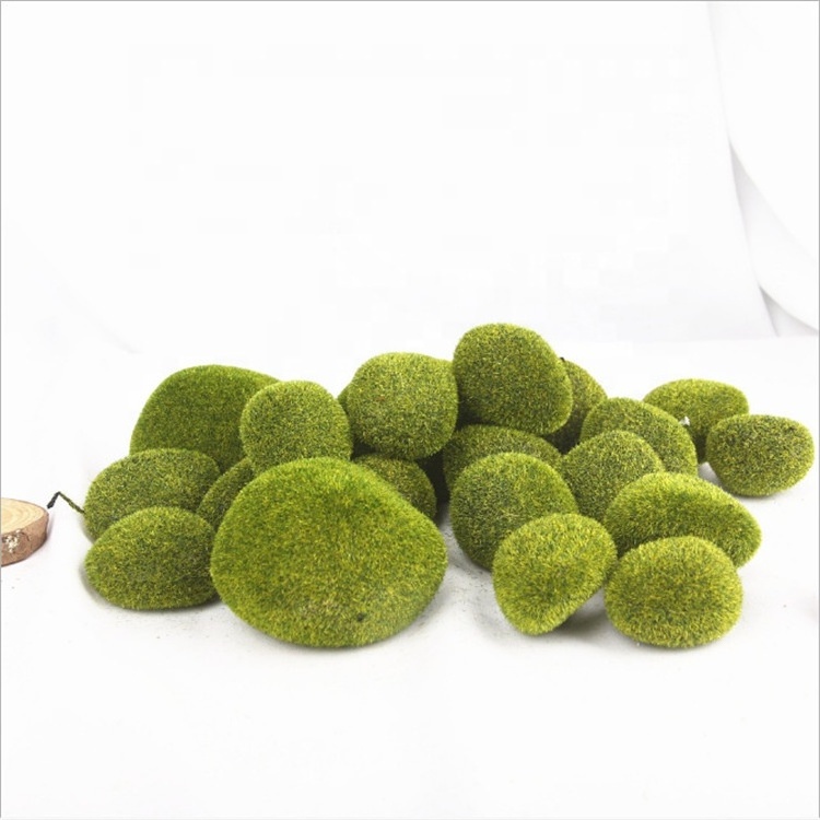 D1214  Newly factory customized any style moss ball marimo artificial moss ball for decoration