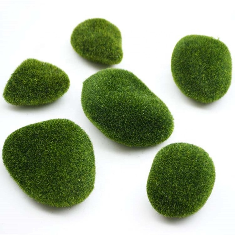 D1214  Newly factory customized any style moss ball marimo artificial moss ball for decoration