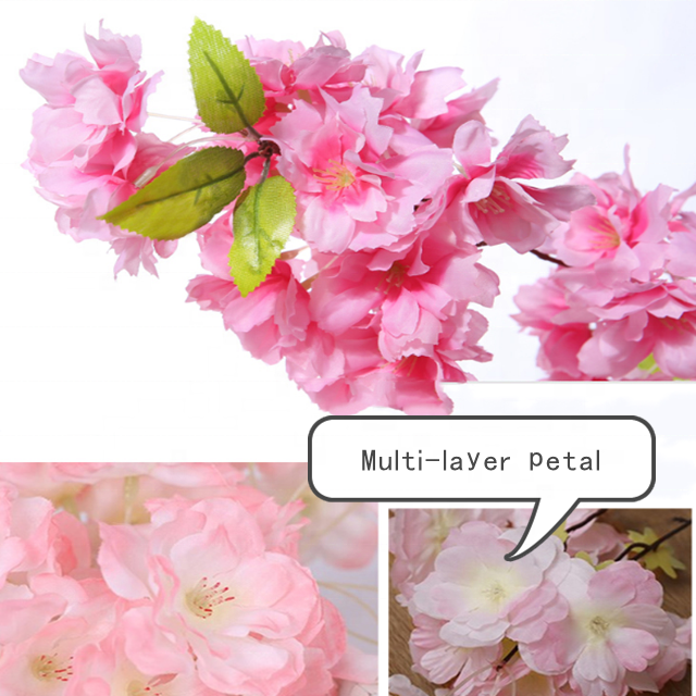 K-2001 Artificial Flower Cherry Blossom Bonsai Trees For Indoor Wedding & Home Decoration