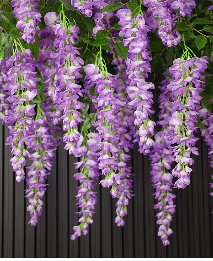 K-0634 Luxury New Design Wedding Decor Artificial Wisteria Ceiling Flower Wisteria Hanging Flowers